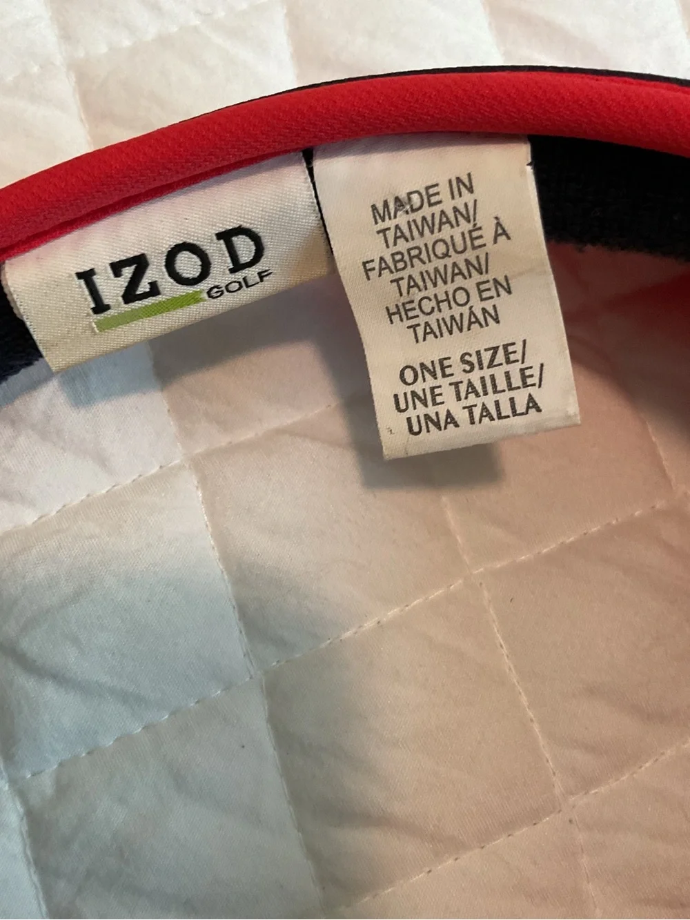 Izod Women’s Red and White Golf Visor Duo with Black Grid Accent
